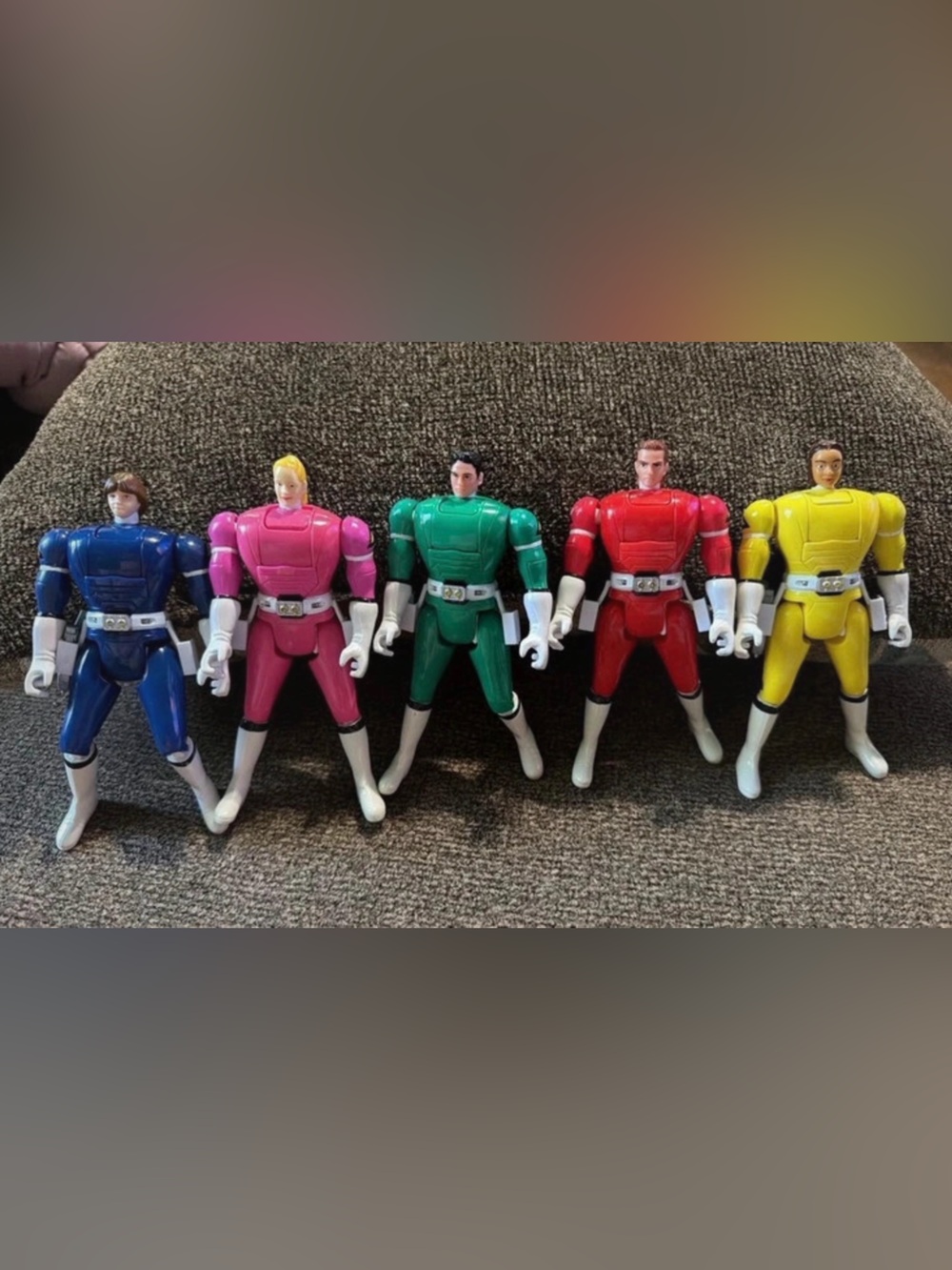 Power Rangers TURBO Flip Head Auto Morphin Full Set Team Triple Action Chest